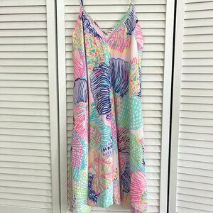 Lilly Pulitzer Clara Multi Roar Of the Seas Asymmetric Slip Dress